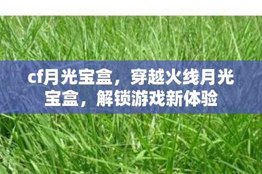 cf月光宝盒,穿越火线月光宝盒,解锁游戏新体验 cf月光宝盒,穿越火线月光宝盒,解锁游戏新体验