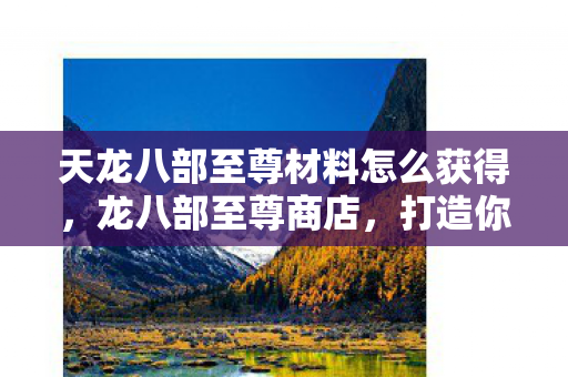 天龙八部至尊材料怎么获得,龙八部至尊商店,打造你的专属游戏天堂 天龙八部至尊材料怎么获得,龙八部至尊商店,打造你的专属游戏天堂