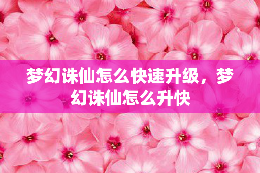 梦幻诛仙怎么快速升级,梦幻诛仙怎么升快 梦幻诛仙怎么快速升级,梦幻诛仙怎么升快