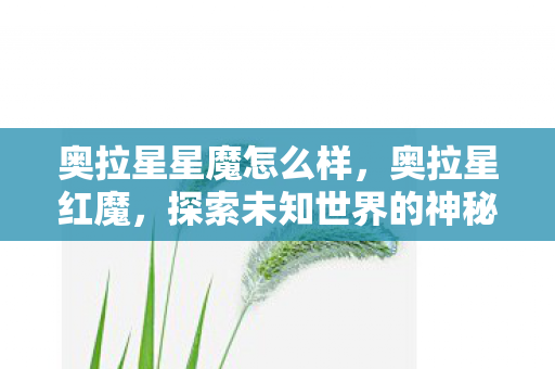 奥拉星星魔怎么样，奥拉星红魔，探索未知世界的神秘之旅