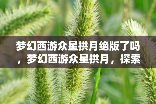 梦幻西游众星拱月绝版了吗,梦幻西游众星拱月,探索经典游戏的魅力与传承 梦幻西游众星拱月绝版了吗,梦幻西游众星拱月,探索经典游戏的魅力与传承