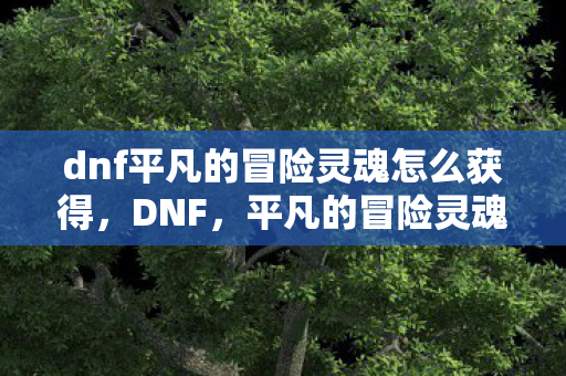 dnf平凡的冒险灵魂怎么获得，DNF，平凡的冒险灵魂