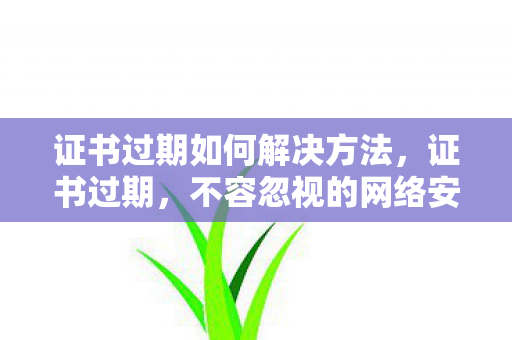 证书过期如何解决方法,证书过期,不容忽视的网络安全隐患 证书过期如何解决方法,证书过期,不容忽视的网络安全隐患