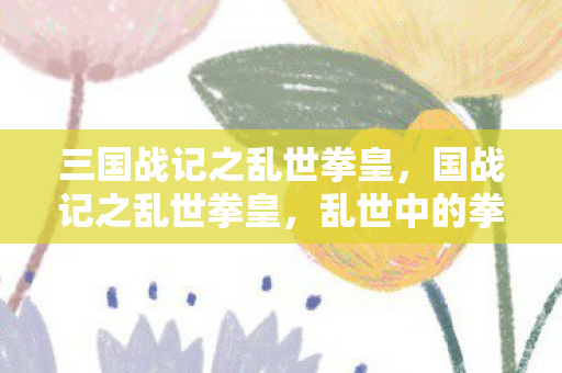 三国战记之乱世拳皇,国战记之乱世拳皇,乱世中的拳皇传奇 三国战记之乱世拳皇,国战记之乱世拳皇,乱世中的拳皇传奇