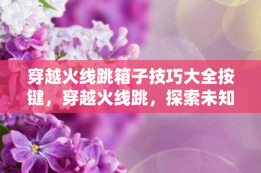 穿越火线跳箱子技巧大全按键,穿越火线跳,探索未知的挑战与乐趣 穿越火线跳箱子技巧大全按键,穿越火线跳,探索未知的挑战与乐趣