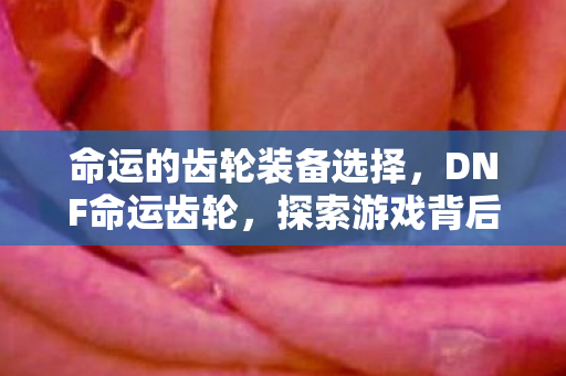 命运的齿轮装备选择,DNF命运齿轮,探索游戏背后的神秘机制 命运的齿轮装备选择,DNF命运齿轮,探索游戏背后的神秘机制