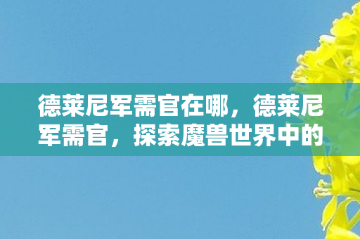 德莱尼军需官在哪,德莱尼军需官,探索魔兽世界中的神秘角色 德莱尼军需官在哪,德莱尼军需官,探索魔兽世界中的神秘角色