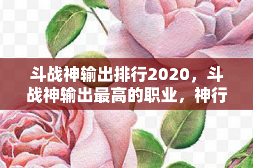 斗战神输出排行2020,斗战神输出最高的职业,神行者的无尽风暴 斗战神输出排行2020,斗战神输出最高的职业,神行者的无尽风暴