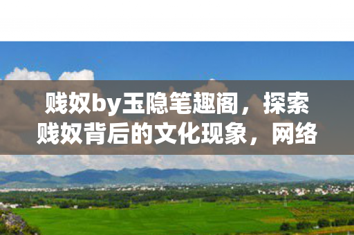 贱奴by玉隐笔趣阁，探索贱奴背后的文化现象，网络时代的自我定义与认同