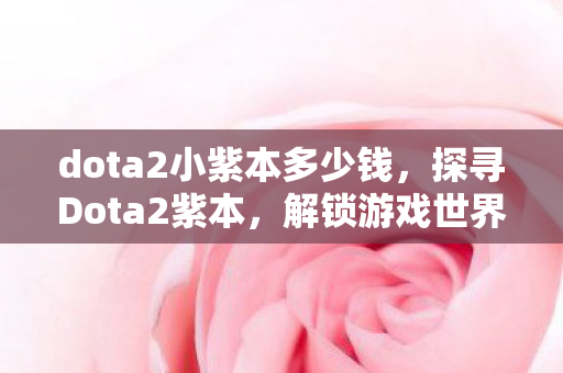 dota2小紫本多少钱,探寻Dota2紫本,解锁游戏世界的神秘钥匙 dota2小紫本多少钱,探寻Dota2紫本,解锁游戏世界的神秘钥匙