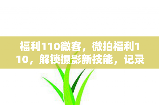 福利110微客，微拍福利110，解锁摄影新技能，记录生活美好瞬间