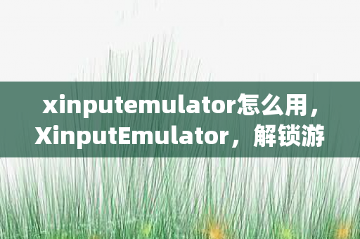 xinputemulator怎么用,XinputEmulator,解锁游戏控制的新境界 xinputemulator怎么用,XinputEmulator,解锁游戏控制的新境界