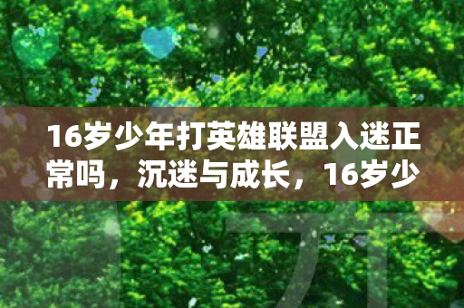 16岁少年打英雄联盟入迷正常吗,沉迷与成长,16岁少年与英雄联盟的交织世界 16岁少年打英雄联盟入迷正常吗,沉迷与成长,16岁少年与英雄联盟的交织世界