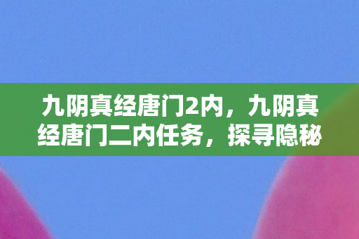 九阴真经唐门2内，九阴真经唐门二内任务，探寻隐秘的武林秘籍