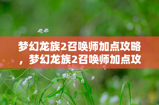 梦幻龙族2召唤师加点攻略,梦幻龙族2召唤师加点攻略,打造最强召唤阵容 梦幻龙族2召唤师加点攻略,梦幻龙族2召唤师加点攻略,打造最强召唤阵容