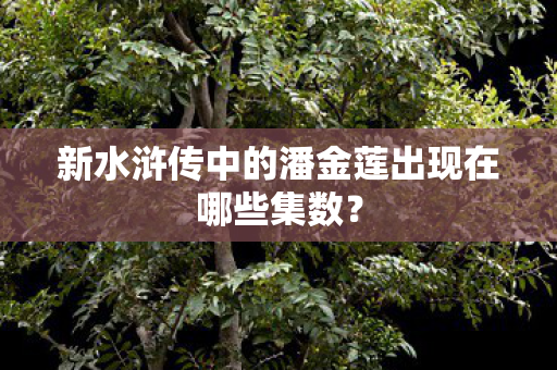 新水浒传中的潘金莲出现在哪些集数? 新水浒传中的潘金莲出现在哪些集数?