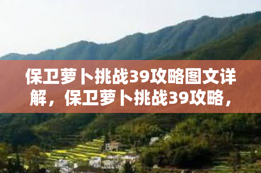 保卫萝卜挑战39攻略图文详解,保卫萝卜挑战39攻略,策略与技巧全解析 保卫萝卜挑战39攻略图文详解,保卫萝卜挑战39攻略,策略与技巧全解析