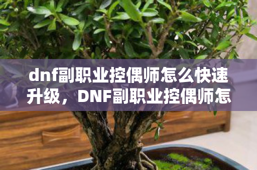 dnf副职业控偶师怎么快速升级,DNF副职业控偶师怎么升,全面攻略 dnf副职业控偶师怎么快速升级,DNF副职业控偶师怎么升,全面攻略