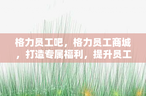 格力员工吧,格力员工商城,打造专属福利,提升员工归属感 格力员工吧,格力员工商城,打造专属福利,提升员工归属感