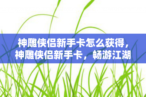 神雕侠侣新手卡怎么获得,神雕侠侣新手卡,畅游江湖的启程之钥 神雕侠侣新手卡怎么获得,神雕侠侣新手卡,畅游江湖的启程之钥