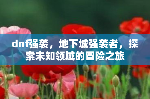 dnf强袭，地下城强袭者，探索未知领域的冒险之旅