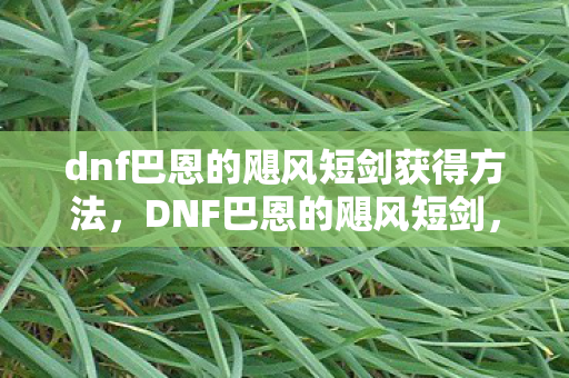 dnf巴恩的飓风短剑获得方法,DNF巴恩的飓风短剑,传奇武器的背后故事 dnf巴恩的飓风短剑获得方法,DNF巴恩的飓风短剑,传奇武器的背后故事