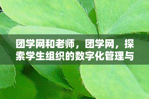 团学网和老师，团学网，探索学生组织的数字化管理与创新