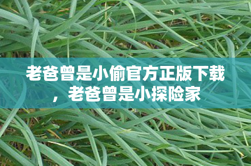 老爸曾是小偷官方正版下载,老爸曾是小探险家 老爸曾是小偷官方正版下载,老爸曾是小探险家