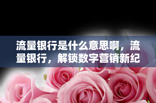 流量银行是什么意思啊,流量银行,解锁数字营销新纪元 流量银行是什么意思啊,流量银行,解锁数字营销新纪元