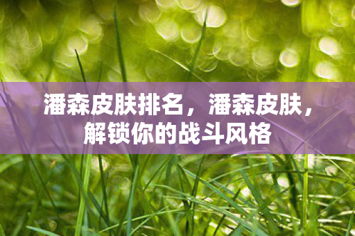 潘森皮肤排名，潘森皮肤，解锁你的战斗风格