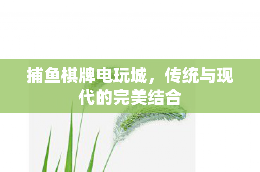 捕鱼棋牌电玩城,传统与现代的完美结合 捕鱼棋牌电玩城,传统与现代的完美结合