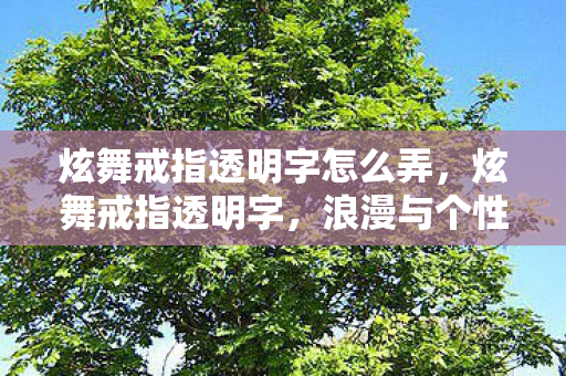 炫舞戒指透明字怎么弄,炫舞戒指透明字,浪漫与个性的完美融合 炫舞戒指透明字怎么弄,炫舞戒指透明字,浪漫与个性的完美融合