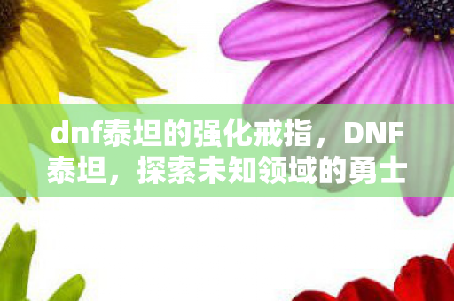 dnf泰坦的强化戒指,DNF泰坦,探索未知领域的勇士之旅 dnf泰坦的强化戒指,DNF泰坦,探索未知领域的勇士之旅