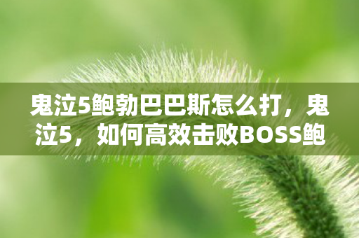 鬼泣5鲍勃巴巴斯怎么打,鬼泣5,如何高效击败BOSS鲍勃 鬼泣5鲍勃巴巴斯怎么打,鬼泣5,如何高效击败BOSS鲍勃