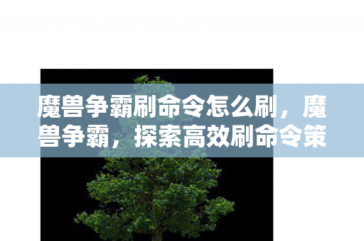魔兽争霸刷命令怎么刷,魔兽争霸,探索高效刷命令策略 魔兽争霸刷命令怎么刷,魔兽争霸,探索高效刷命令策略