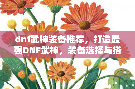 dnf武神装备推荐,打造最强DNF武神,装备选择与搭配指南 dnf武神装备推荐,打造最强DNF武神,装备选择与搭配指南