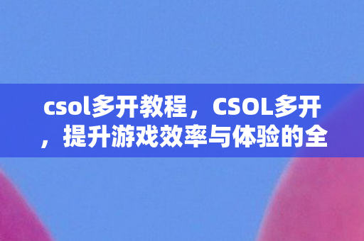csol多开教程,CSOL多开,提升游戏效率与体验的全面指南 csol多开教程,CSOL多开,提升游戏效率与体验的全面指南