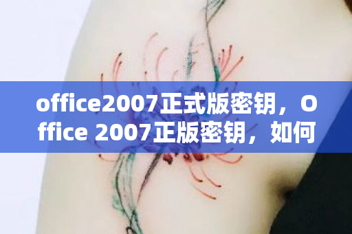 office2007正式版密钥，Office 2007正版密钥，如何合法获取与使用