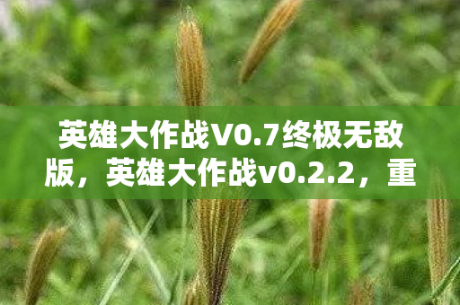英雄大作战V0.7终极无敌版,英雄大作战v0.2.2,重温经典,探索无限可能 英雄大作战V0.7终极无敌版,英雄大作战v0.2.2,重温经典,探索无限可能