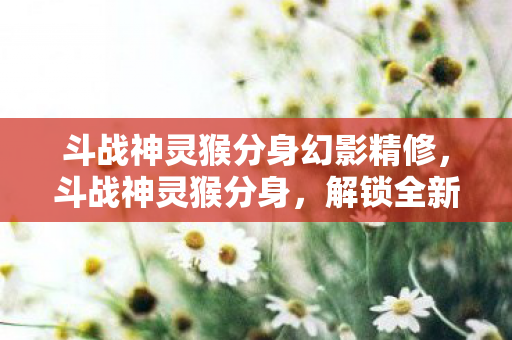 斗战神灵猴分身幻影精修，斗战神灵猴分身，解锁全新战斗体验