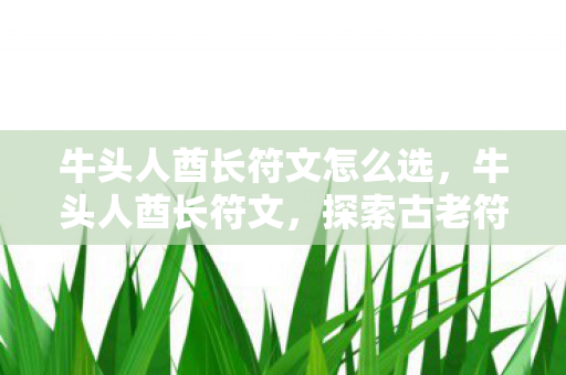 牛头人酋长符文怎么选,牛头人酋长符文,探索古老符文的力量 牛头人酋长符文怎么选,牛头人酋长符文,探索古老符文的力量