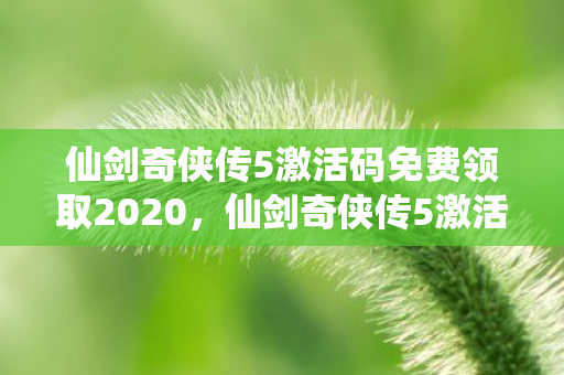 仙剑奇侠传5激活码免费领取2020,仙剑奇侠传5激活码免费领取,重温经典,无需付费 仙剑奇侠传5激活码免费领取2020,仙剑奇侠传5激活码免费领取,重温经典,无需付费