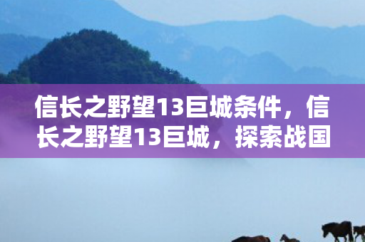 信长之野望13巨城条件,信长之野望13巨城,探索战国时代的策略之旅 信长之野望13巨城条件,信长之野望13巨城,探索战国时代的策略之旅