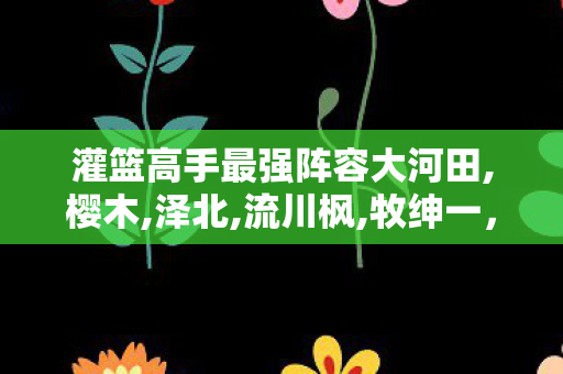 灌篮高手最强阵容大河田,樱木,泽北,流川枫,牧绅一，灌篮高手最强阵容，经典再现，传奇不朽