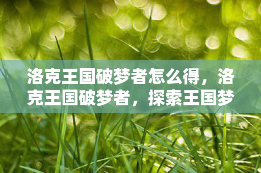 洛克王国破梦者怎么得,洛克王国破梦者,探索王国梦境的破碎与重建 洛克王国破梦者怎么得,洛克王国破梦者,探索王国梦境的破碎与重建
