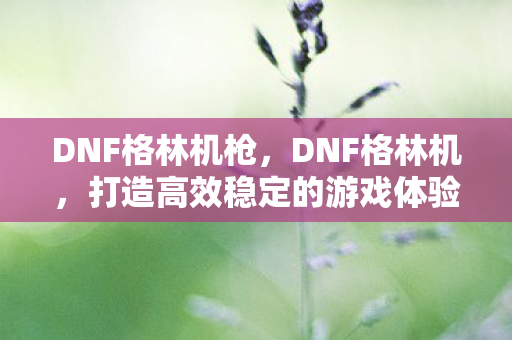 DNF格林机枪,DNF格林机,打造高效稳定的游戏体验 DNF格林机枪,DNF格林机,打造高效稳定的游戏体验
