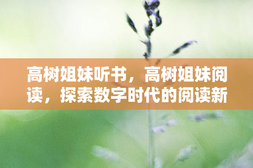 高树姐妹听书,高树姐妹阅读,探索数字时代的阅读新风尚 高树姐妹听书,高树姐妹阅读,探索数字时代的阅读新风尚