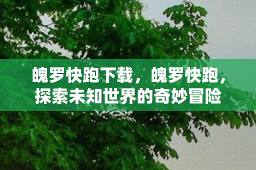 魄罗快跑下载,魄罗快跑,探索未知世界的奇妙冒险 魄罗快跑下载,魄罗快跑,探索未知世界的奇妙冒险