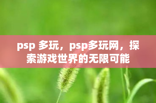 psp 多玩，psp多玩网，探索游戏世界的无限可能