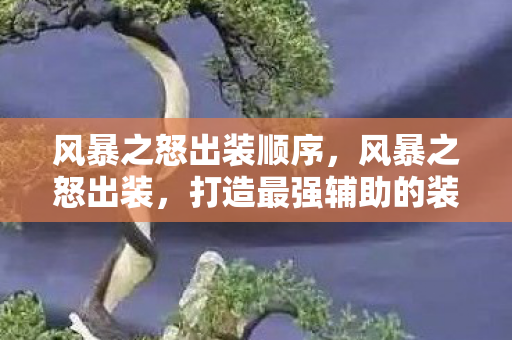 风暴之怒出装顺序,风暴之怒出装,打造最强辅助的装备选择 风暴之怒出装顺序,风暴之怒出装,打造最强辅助的装备选择